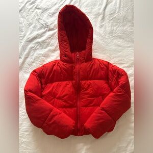 Red Cropped Puffer